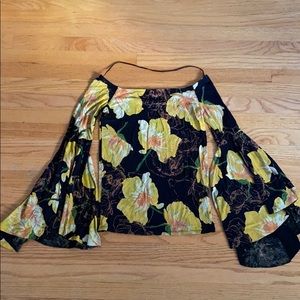 Free People bell sleeve top